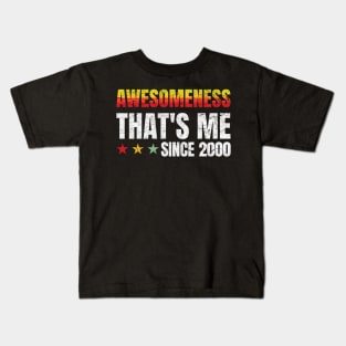 20th Birthday: Awesomeness Thats Me Since 2000 Kids T-Shirt